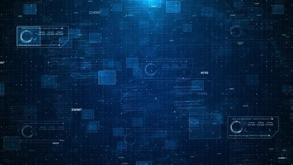 3D Finance technology success Business dashboard for financial data analysis Growing business bar chart with digital technology elements blue and white. hi-tech style tech hud element and grid. - Powered by Adobe