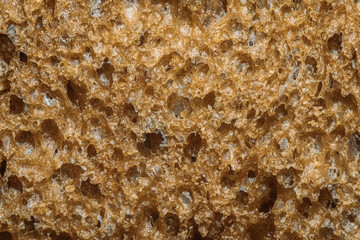 Macro Texture of Fresh Brown Bread Crust