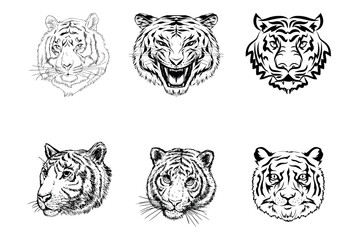 tiger head silhouette