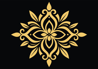 Abstract vintage floral seamless pattern vector ornament with swirling leaf and curve shapes.