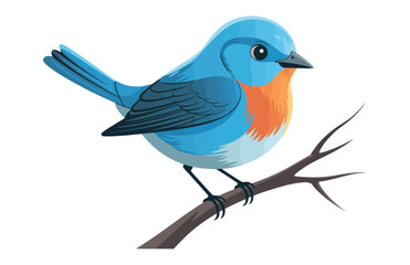 Obraz premium Warbler Songbird Vector Illustration – Detailed Artwork