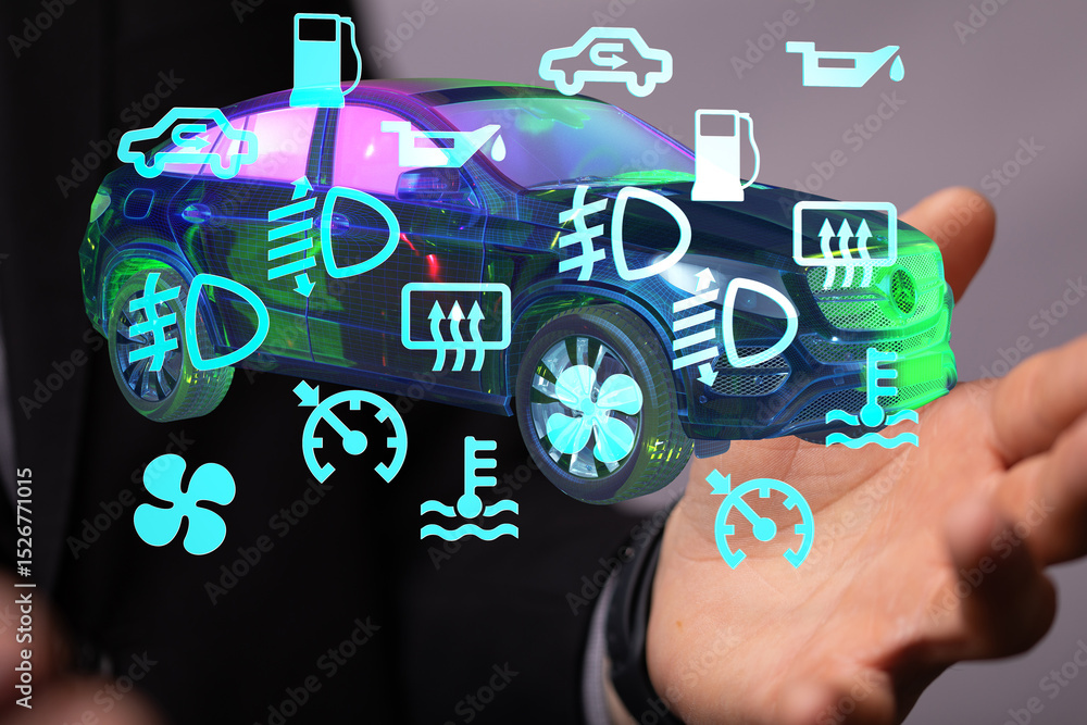 Poster Learn the meaning of car dashboard warning lights and symbols.  Easy guide for drivers.