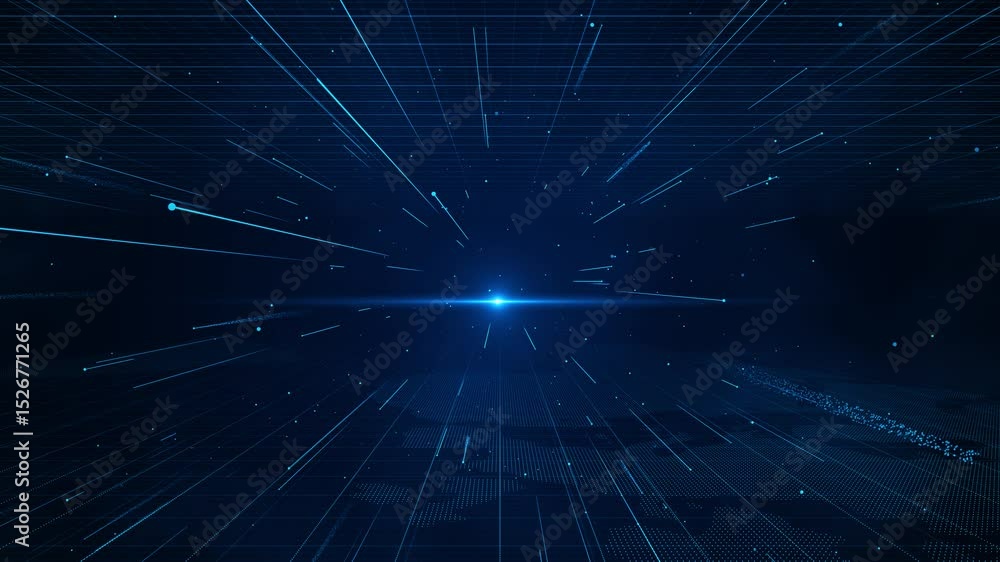 Poster 3d digital cyber matrix technology speed connect high-tech circuit board backdrop 3d background, ai 