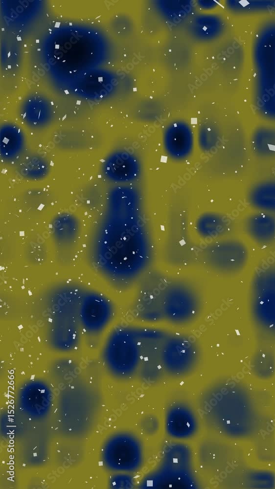 Poster vertical abstract olive and navy background with confetti floating down creating a dynamic, festive 