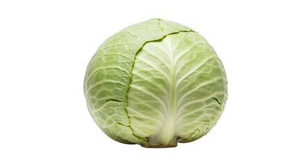 Fototapeta premium Fresh green cabbage isolated on white background, isolated, no background