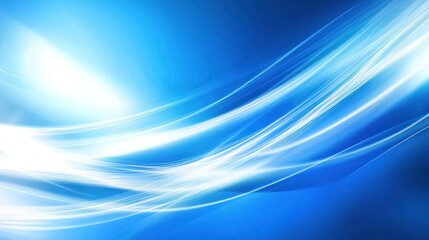 Abstract design with flowing lines of light blue and white.