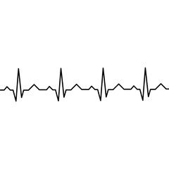 Heartbeat line icon isolated on white background