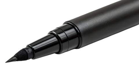 Black marker pen isolated on white or transparent background