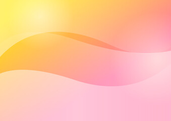  ピンク色と黄色のグラデーションの背景デザイン

