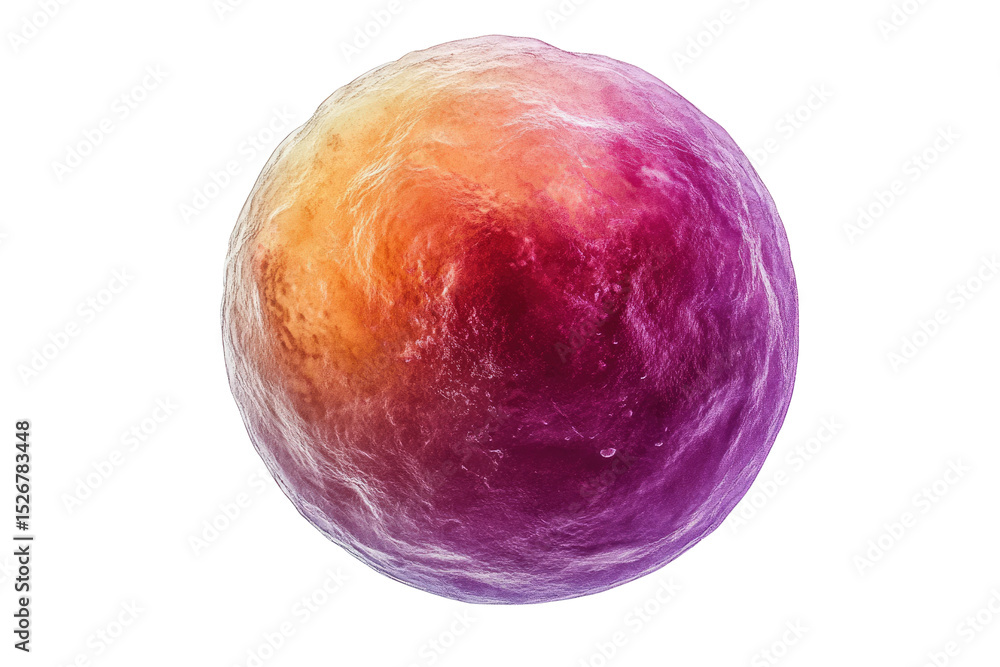 Poster scanning electron micrograph of a single human ovum, highlighting its textured surface. background r