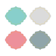 Wedding Stylish Romance Ornamental Tags Collection
