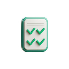 3D Icon of a checklist