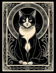 black and white cat