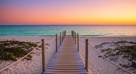 Fototapeta premium Wooden Walkway to a Beach