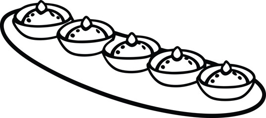 Continuous Line Drawing of Elegant Table Setting with Cutlery

