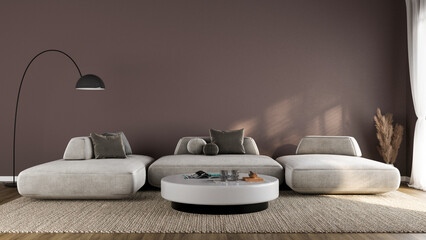Minimalist Living Room with Modular Sofa