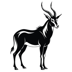 Majestic sable antelope silhouette african wildlife