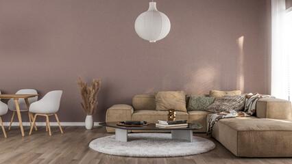 Cozy Open-Plan Living and Dining Area