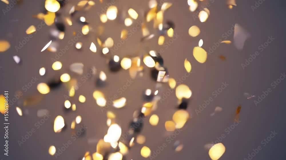 Poster background of shiny light particles floating in the air, glowing softly and moving gently
