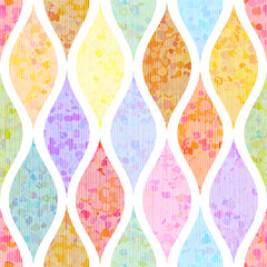 Colorful harlequin seamless pattern - hand drawn vector illustration.