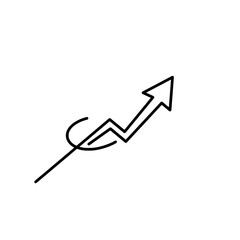 Upward Trend Arrow: A simple yet powerful upward trending arrow graphic design symbolizes growth, progress, and success.  
