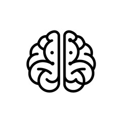 Fototapeta premium Mind's Eye: A simple, yet powerful illustration of the human brain, symbolizing thought, knowledge, and the intricate workings of the mind.