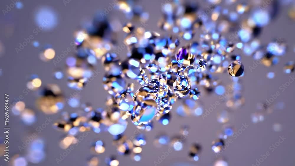 Poster background of shiny light particles floating in the air, glowing softly and moving gently
