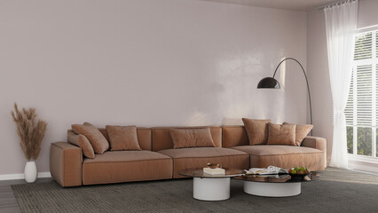 Bright and Airy Living Room with Sectional Sofa