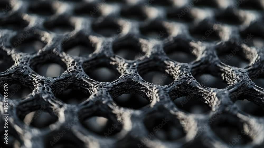 Aufkleber a close-up view of a metal mesh with small circular holes, suitable for use in industrial or technic