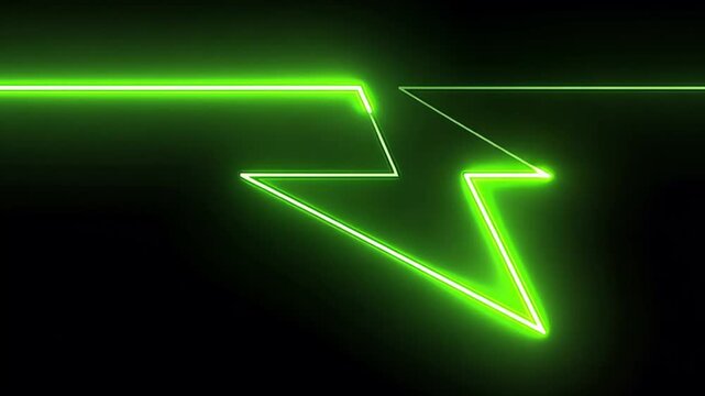 Neon Green 'R' Logo Design: Abstract Glowing Symbol