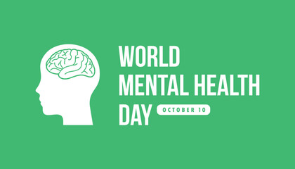 world mental health day vector concept design
