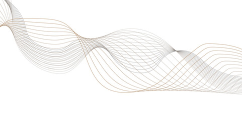 modern striped brown soft line white gray wavey curve line minimal concept creativity elegant graphic design use for banner, wallpaper, poster, web vector illustration.