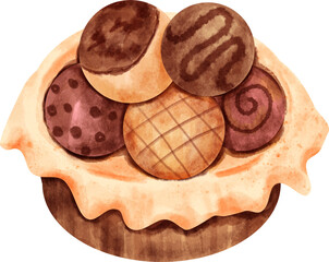 watercolor chocolate