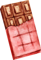 watercolor chocolate bar