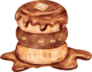 watercolor pancake