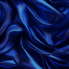 Captivating blue silk seamless pattern draping gracefully under studio lighting showcasing elegance and refinement in luxurious fabric design