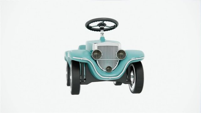 vintage car engine 360 animation