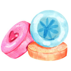 watercolor candy