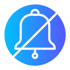 Obraz premium no alarm gradient icon