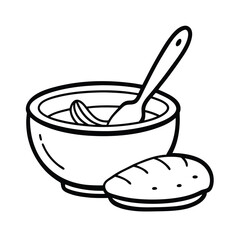 Continuous Line Drawing of Elegant Table Setting with Cutlery

