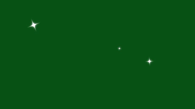 cartoon star shining starburst on black background. Blinking retro vector stars and dots, twinkling starry night sky, looping animation. stars shine effect background