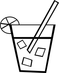 Czarno-biały napój – minimalistyczne logo kawy lub napoju