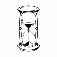Elegant Hourglass Illustration Time, Mortality, and the Passage of Moments