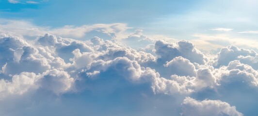 The soft clouds illuminating the sky in a tranquil and serene setting
