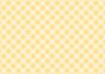かわいい手書き風のオレンジ色のチェック柄背景　イラスト　ベクター	

