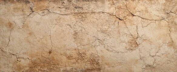 The cracked and weathered texture of an aged wall surface