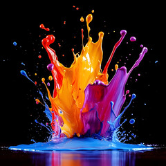 Vibrant pop art paint splash