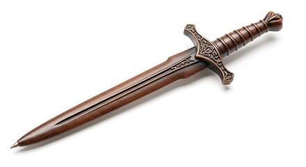 Dark brown dagger shaped pen