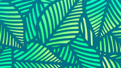 Abstract 3d leaf cutout pattern set. Trendy leaf design collection. Tropical and summer themed contemporary wallpaper or background