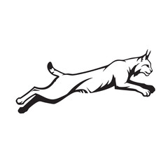 Majestic Lynx in Motion A Powerful Leap of Grace and Wildness